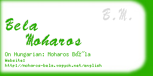 bela moharos business card